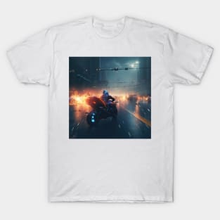 Futuristic motorcycle race T-Shirt